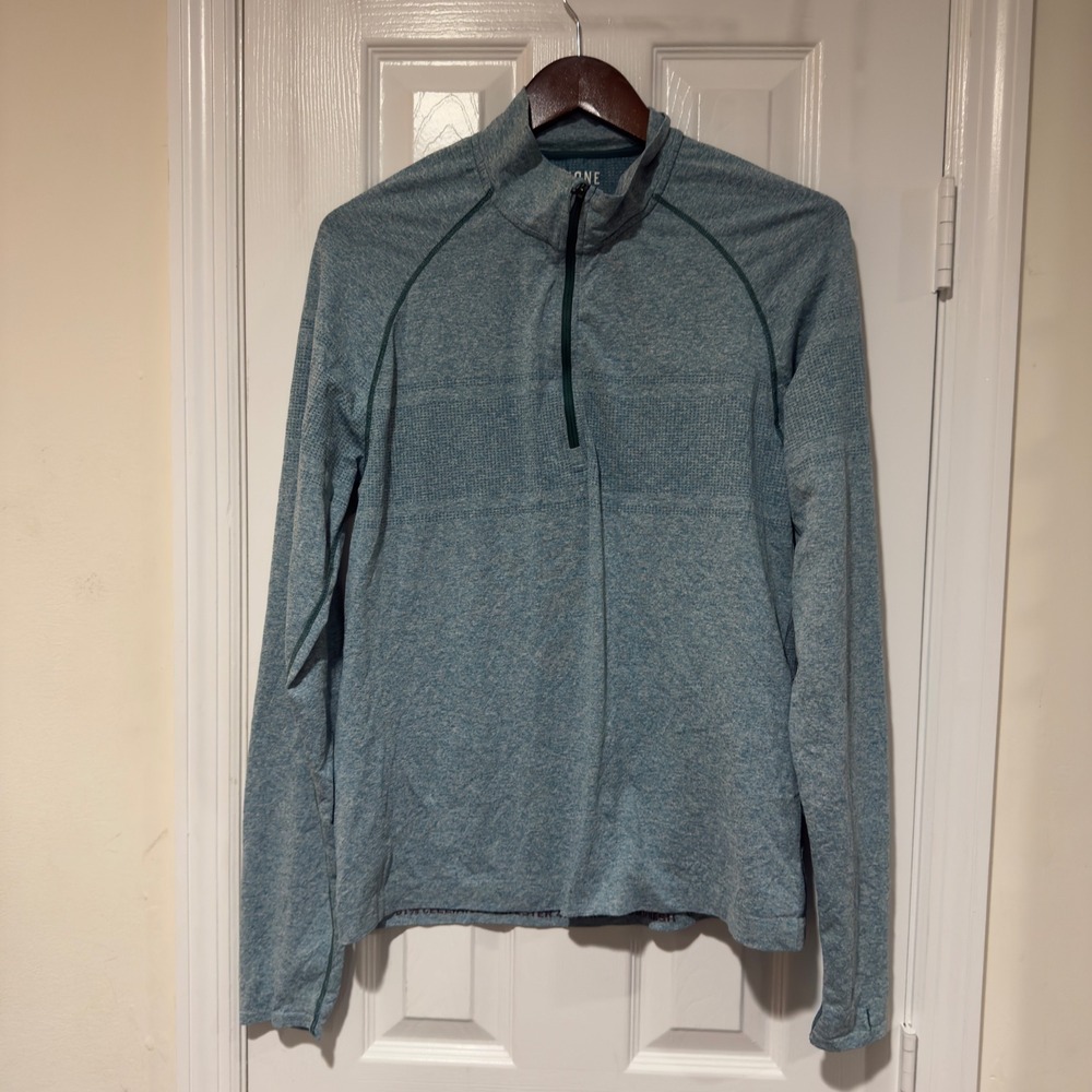 Rhone Mens 1 4‎ Zip Performance Pullover Teal Green Medium